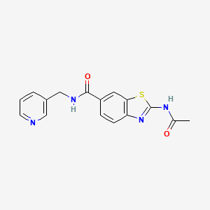 (2E)-2-(acetylimino)-N-(pyridin-3-ylmethyl)-2,3-dihydro-1,3-benzothiazole-6-carboxamide