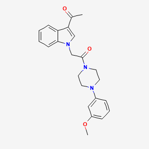 2-(3-acetyl-1H-indol-1-yl)-1-[4-(3-methoxyphenyl)piperazin-1-yl]ethanone