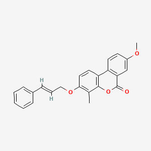 8-methoxy-4-methyl-3-{[(E)-3-phenyl-2-propenyl]oxy}-6H-benzo[c]chromen-6-one