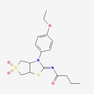 N-[(2Z)-3-(4-ethoxyphenyl)-5,5-dioxidotetrahydrothieno[3,4-d][1,3]thiazol-2(3H)-ylidene]butanamide