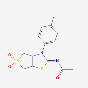 (Z)-N-(5,5-dioxido-3-(p-tolyl)tetrahydrothieno[3,4-d]thiazol-2(3H)-ylidene)acetamide