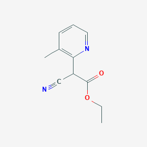molecular formula C11H12N2O2 B1510677 Ethyl 2-cyano-2-(3-methylpyridin-2-yl)acetate 