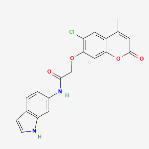 molecular formula C20H15ClN2O4 B15106784 2-[(6-chloro-4-methyl-2-oxo-2H-chromen-7-yl)oxy]-N-(1H-indol-6-yl)acetamide 