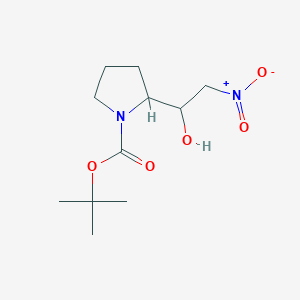 molecular formula C11H20N2O5 B1510686 叔丁基 2-(1-羟基-2-硝基乙基)吡咯烷-1-羧酸酯 CAS No. 213669-43-3