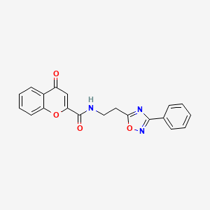 4H-1-Benzopyran-2-carboxamide, 4-oxo-N-[2-(3-phenyl-1,2,4-oxadiazol-5-yl)ethyl]-