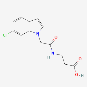 N-[(6-chloro-1H-indol-1-yl)acetyl]-beta-alanine