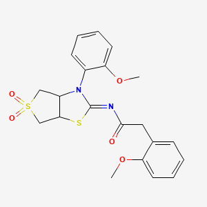 2-(2-methoxyphenyl)-N-[(2E)-3-(2-methoxyphenyl)-5,5-dioxidotetrahydrothieno[3,4-d][1,3]thiazol-2(3H)-ylidene]acetamide