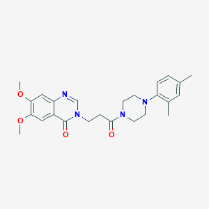 3-{3-[4-(2,4-dimethylphenyl)piperazin-1-yl]-3-oxopropyl}-6,7-dimethoxyquinazolin-4(3H)-one