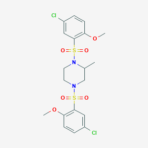 1,4-Bis(5-chloro-2-methoxybenzenesulfonyl)-2-methylpiperazine