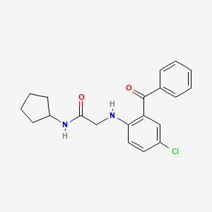 2-[(2-benzoyl-4-chlorophenyl)amino]-N-cyclopentylacetamide