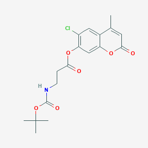 molecular formula C18H20ClNO6 B15106952 6-chloro-4-methyl-2-oxo-2H-chromen-7-yl N-(tert-butoxycarbonyl)-beta-alaninate 