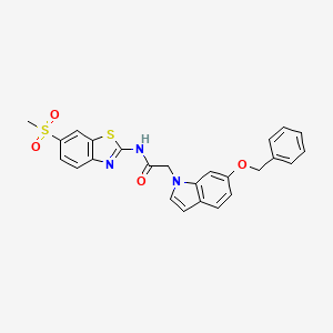 2-[6-(benzyloxy)-1H-indol-1-yl]-N-[(2Z)-6-(methylsulfonyl)-1,3-benzothiazol-2(3H)-ylidene]acetamide