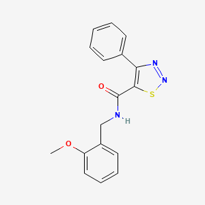 molecular formula C17H15N3O2S B15106986 N-(2-methoxybenzyl)-4-phenyl-1,2,3-thiadiazole-5-carboxamide 