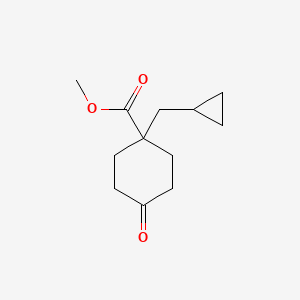 molecular formula C12H18O3 B1510699 Methyl 1-(cyclopropylmethyl)-4-oxocyclohexanecarboxylate CAS No. 1391765-55-1