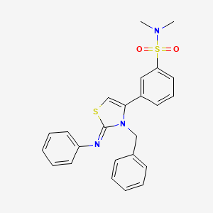 3-[(2Z)-3-benzyl-2-(phenylimino)-2,3-dihydro-1,3-thiazol-4-yl]-N,N-dimethylbenzenesulfonamide