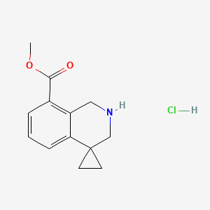 molecular formula C13H16ClNO2 B1510700 methyl 2',3'-dihydro-1'H-spiro[cyclopropane-1,4'-isoquinoline]-8'-carboxylate hydrochloride CAS No. 1203683-18-4
