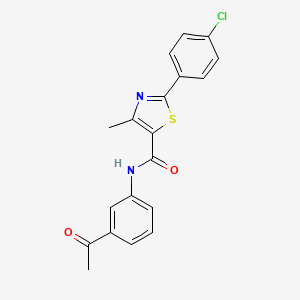 N-(3-acetylphenyl)-2-(4-chlorophenyl)-4-methyl-1,3-thiazole-5-carboxamide