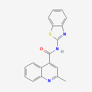 molecular formula C18H13N3OS B15107038 N-(1,3-benzothiazol-2-yl)-2-methylquinoline-4-carboxamide 