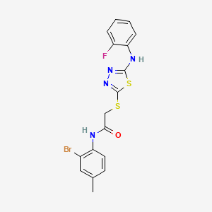 N-(2-bromo-4-methylphenyl)-2-({5-[(2-fluorophenyl)amino]-1,3,4-thiadiazol-2-yl}sulfanyl)acetamide