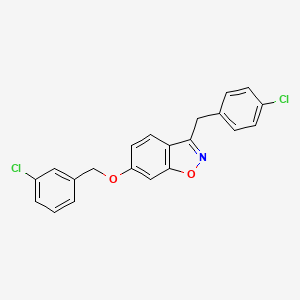 3-(4-Chlorobenzyl)-6-[(3-chlorobenzyl)oxy]-1,2-benzoxazole