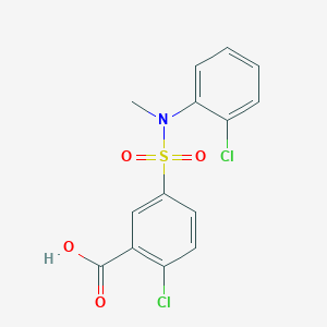 2-Chloro-5-[(2-chlorophenyl)(methyl)sulfamoyl]benzoic acid