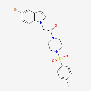 molecular formula C20H19BrFN3O3S B15107135 2-(5-bromo-1H-indol-1-yl)-1-{4-[(4-fluorophenyl)sulfonyl]piperazin-1-yl}ethanone 