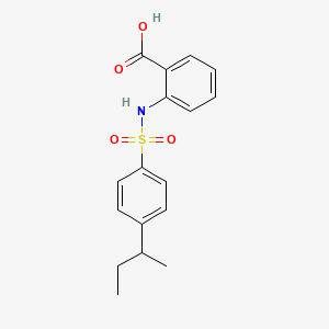 molecular formula C17H19NO4S B15107150 Benzoic acid, 2-[[[4-(1-methylpropyl)phenyl]sulfonyl]amino]- CAS No. 1057409-93-4