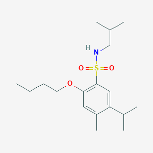 {[2-Butoxy-4-methyl-5-(methylethyl)phenyl]sulfonyl}(2-methylpropyl)amine