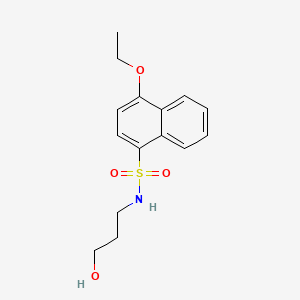 molecular formula C15H19NO4S B15107165 [(4-Ethoxynaphthyl)sulfonyl](3-hydroxypropyl)amine 