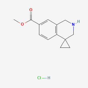 molecular formula C13H16ClNO2 B1510717 methyl 2',3'-dihydro-1'H-spiro[cyclopropane-1,4'-isoquinoline]-7'-carboxylate hydrochloride CAS No. 1203685-29-3