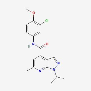 N-(3-chloro-4-methoxyphenyl)-6-methyl-1-(propan-2-yl)-1H-pyrazolo[3,4-b]pyridine-4-carboxamide