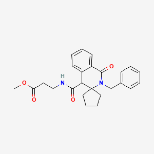 methyl N-[(2'-benzyl-1'-oxo-1',4'-dihydro-2'H-spiro[cyclopentane-1,3'-isoquinolin]-4'-yl)carbonyl]-beta-alaninate