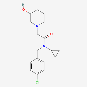 N-(4-chlorobenzyl)-N-cyclopropyl-2-(3-hydroxypiperidin-1-yl)acetamide