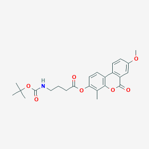 8-methoxy-4-methyl-6-oxo-6H-benzo[c]chromen-3-yl 4-[(tert-butoxycarbonyl)amino]butanoate