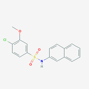 molecular formula C17H14ClNO3S B15107352 [(4-Chloro-3-methoxyphenyl)sulfonyl]-2-naphthylamine 