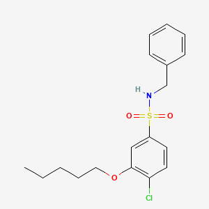 molecular formula C18H22ClNO3S B15107353 [(4-Chloro-3-pentyloxyphenyl)sulfonyl]benzylamine 