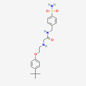 2-{[2-(4-tert-butylphenoxy)ethyl]amino}-N-[(4-sulfamoylphenyl)methyl]acetamide