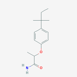 molecular formula C14H21NO2 B15107386 2-[4-(2-Methylbutan-2-yl)phenoxy]propanamide 