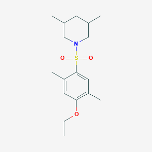 molecular formula C17H27NO3S B15107393 1-[(4-Ethoxy-2,5-dimethylphenyl)sulfonyl]-3,5-dimethylpiperidine 