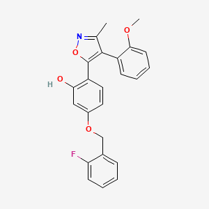 5-[(2-Fluorobenzyl)oxy]-2-[4-(2-methoxyphenyl)-3-methyl-1,2-oxazol-5-yl]phenol