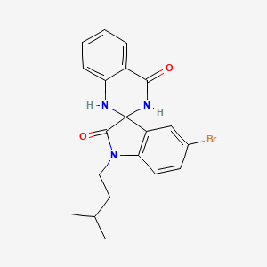 molecular formula C20H20BrN3O2 B15107416 5-bromo-1-(3-methylbutyl)-1'H-spiro[indole-3,2'-quinazoline]-2,4'(1H,3'H)-dione 