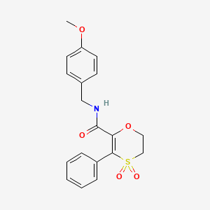 N-(4-methoxybenzyl)-3-phenyl-5,6-dihydro-1,4-oxathiine-2-carboxamide 4,4-dioxide