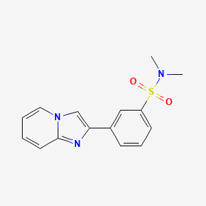 molecular formula C15H15N3O2S B15107480 3-(imidazo[1,2-a]pyridin-2-yl)-N,N-dimethylbenzenesulfonamide 