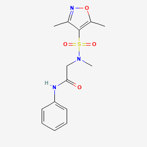 2-(N-methyl3,5-dimethyl-1,2-oxazole-4-sulfonamido)-N-phenylacetamide