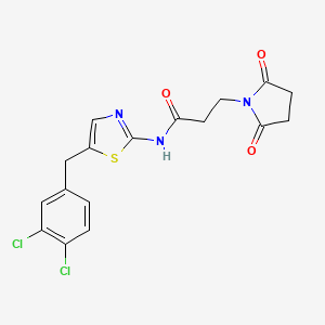 N-[5-(3,4-dichlorobenzyl)-1,3-thiazol-2-yl]-3-(2,5-dioxopyrrolidin-1-yl)propanamide