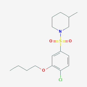 1-(3-Butoxy-4-chlorobenzenesulfonyl)-3-methylpiperidine