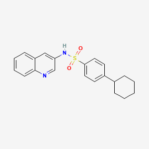 4-cyclohexyl-N-(quinolin-3-yl)benzene-1-sulfonamide