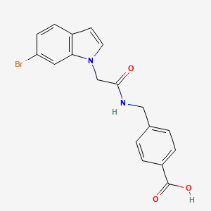 4-({[(6-bromo-1H-indol-1-yl)acetyl]amino}methyl)benzoic acid