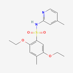 2,5-diethoxy-4-methyl-N-(4-methyl-2-pyridinyl)benzenesulfonamide