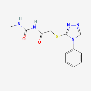 3-methyl-1-{2-[(4-phenyl-4H-1,2,4-triazol-3-yl)sulfanyl]acetyl}urea